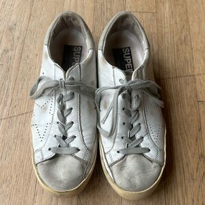 Golden Goose SuperStar Mixed Leather Sneakers in size 37